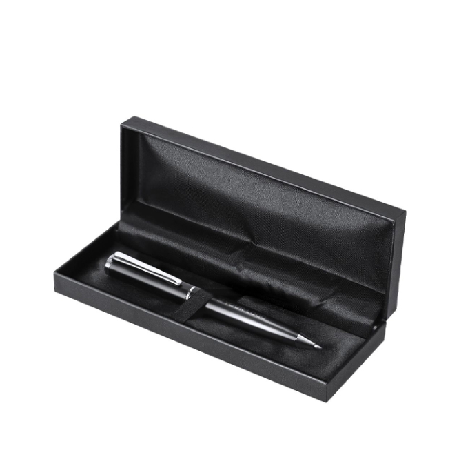 Caneta rotativa em aço inoxidável com recarga Parker de tinta azul
