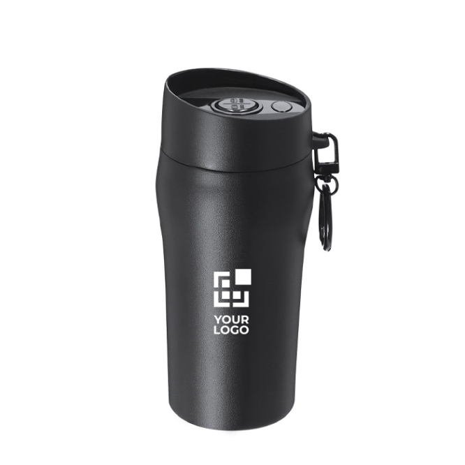Copo térmico em aço inoxidável reciclado com abertura por botão 280ml