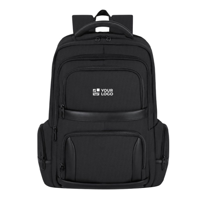 Mochila acolchoada em poliéster e PU com espaço para portátil 15'' 27L