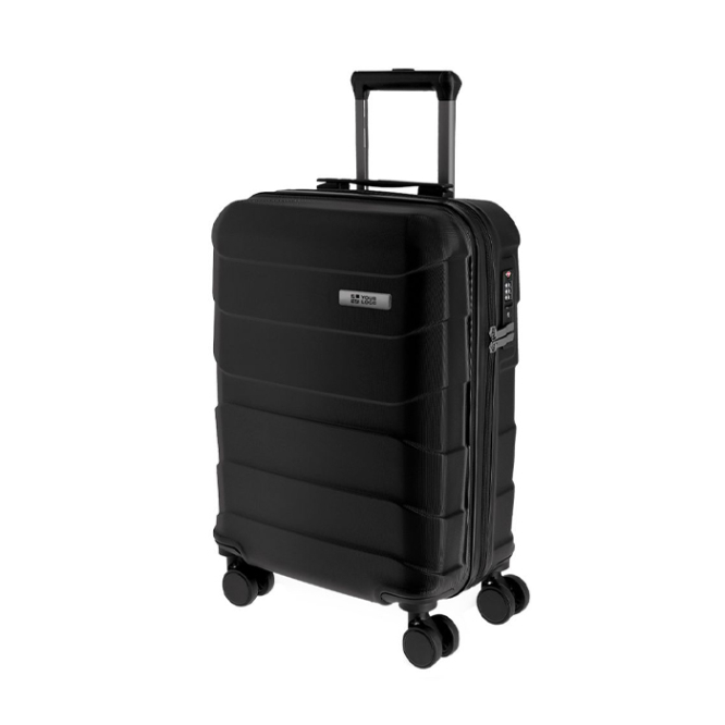 Trolley de viagem com estrutura rígida texturizada e cadeado TSA 40L