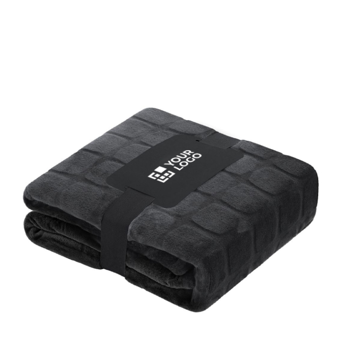 Manta de poliéster coral aos quadrados com verso extramacio 300g/m²