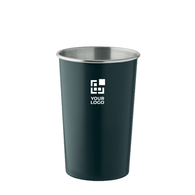 Copo reutilizável em aço inoxidável reciclado com capacidade de 350 ml