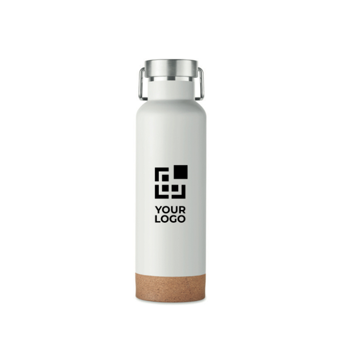 Garrafa de parede dupla de aço inoxidável com cortiça 500 ml