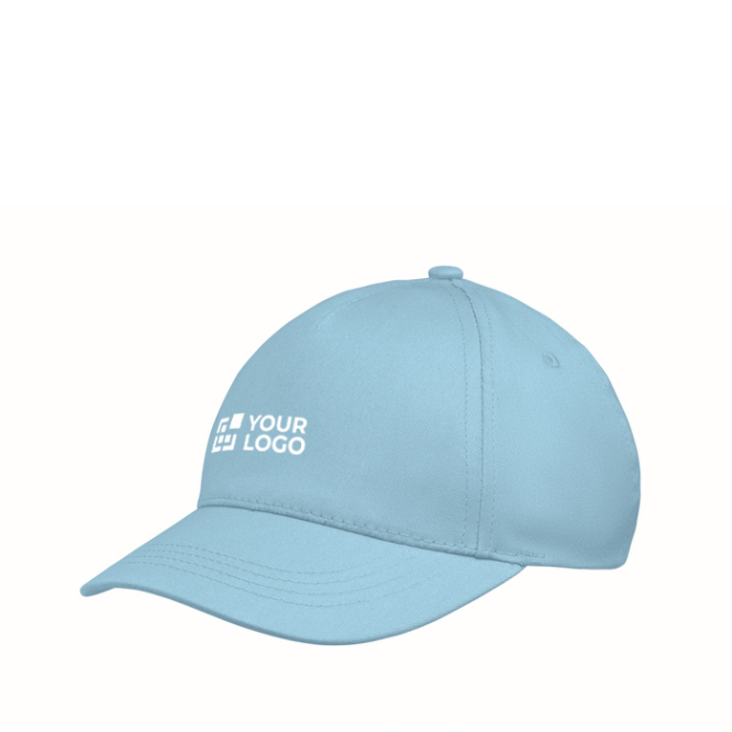 Boné de algodão de 5 painéis para criança 180 g/m2