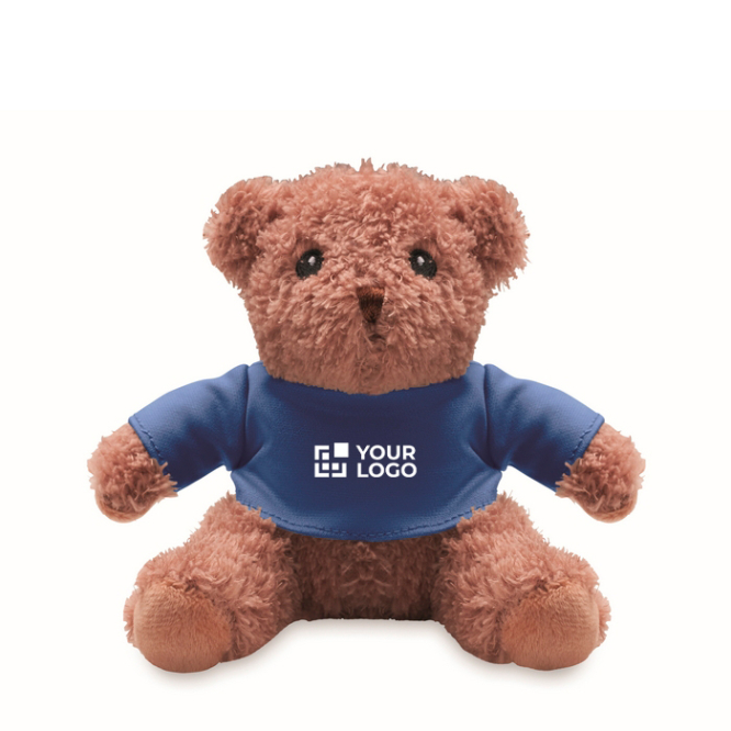 Ursinho de peluche com t-shirt colorida personalizável