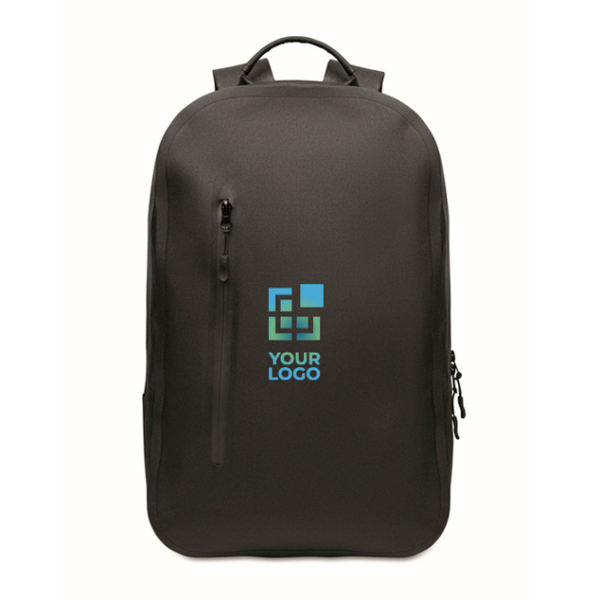 Mochila preta para portátil de rPET resistente à água 16''
