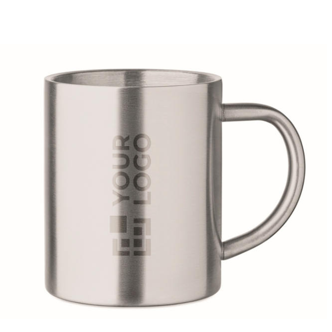 Caneca de aço inoxidável reciclado de parede dupla 260 ml