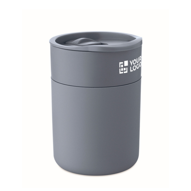 Copo de plástico e silicone com tampa deslizante 330 ml