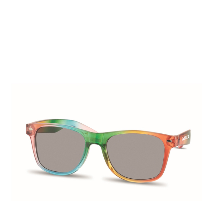 Óculos de sol multicoloridos arco-íris com proteção UV400