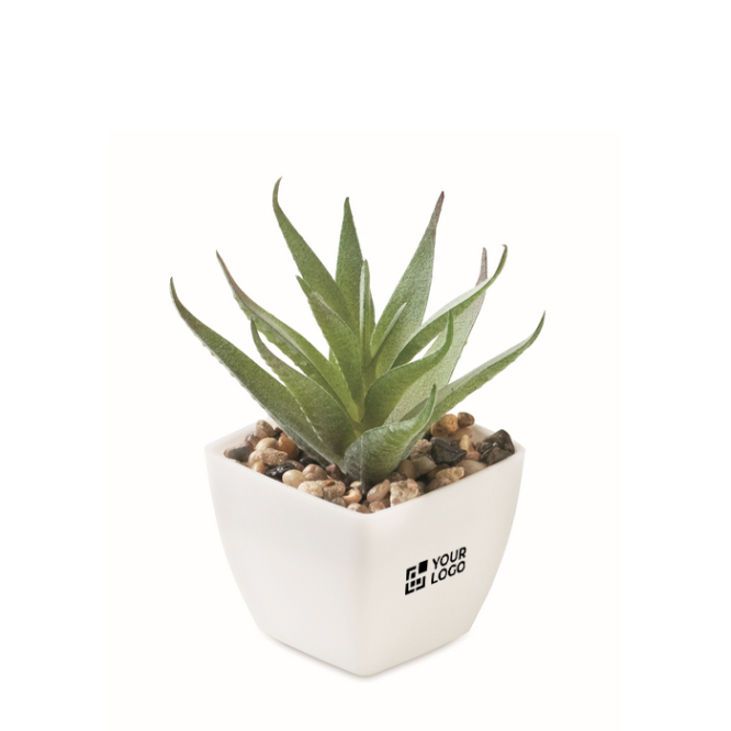 Planta mini artificial tipo aloé vera para secretária