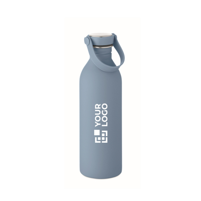 Garrafa de aço inoxidável com acabamento de borracha 500 ml