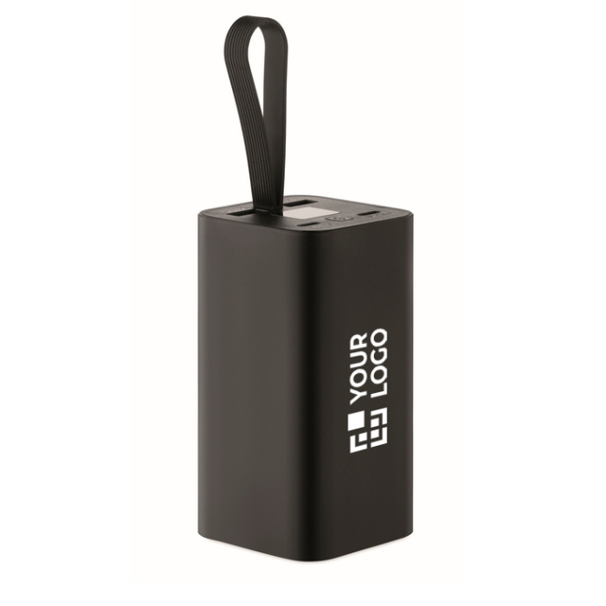 Powerbank de alumínio reciclado com indicador digital 20 000 mAh