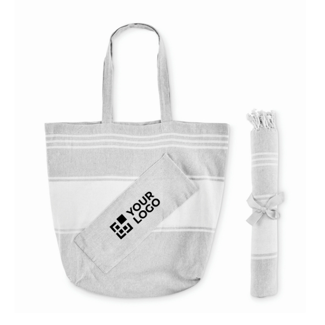 Conjunto de toalha hammam e saco de praia 180 g/m2