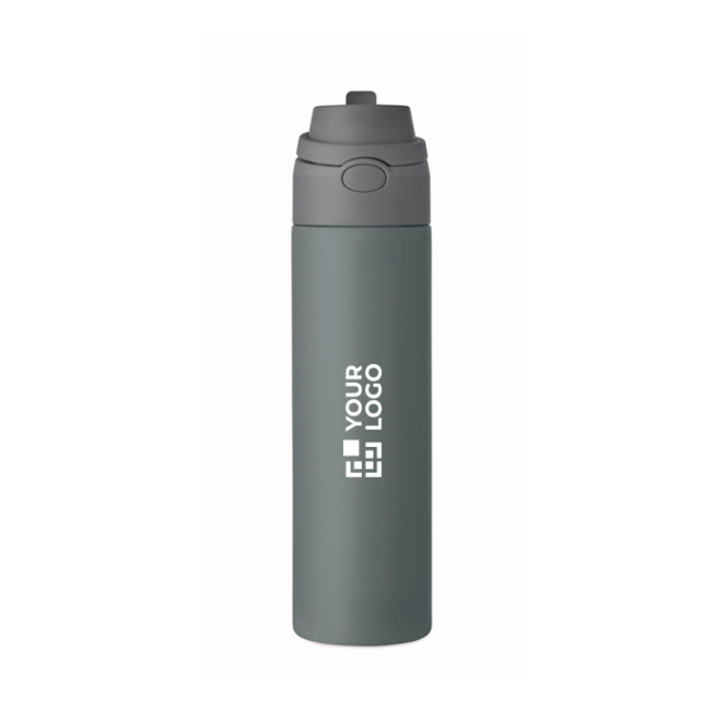 Garrafa de aço inoxidável reciclado com palhinha 2 em 1 650 ml
