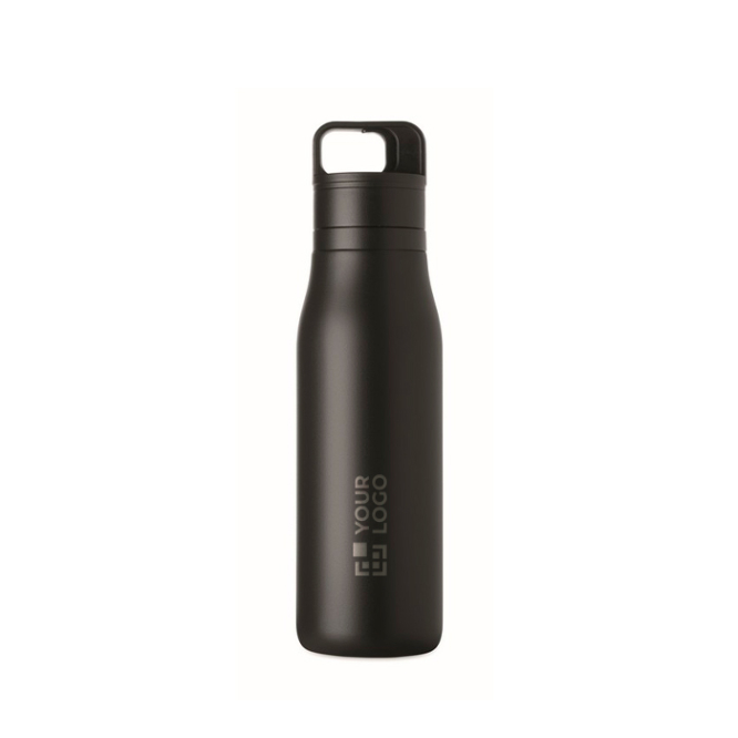 Garrafa térmica aço inoxidável reciclado com asa e tampa 500 ml