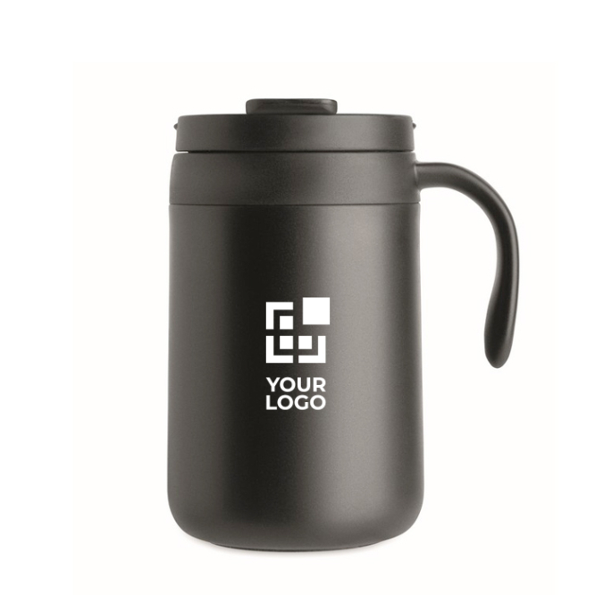 Copo térmico em aço inoxidável com filtro reutilizável para café 450ml