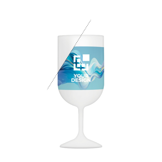 Copo de vinho de plástico reutilizável sem BPA fabricado na UE 180 ml