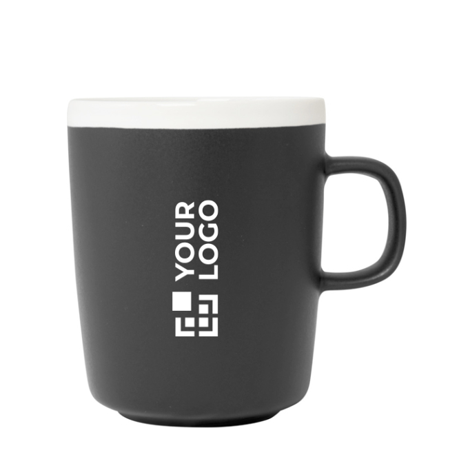 Caneca de cerâmica, acabamento exterior mate e interior branco 350ml