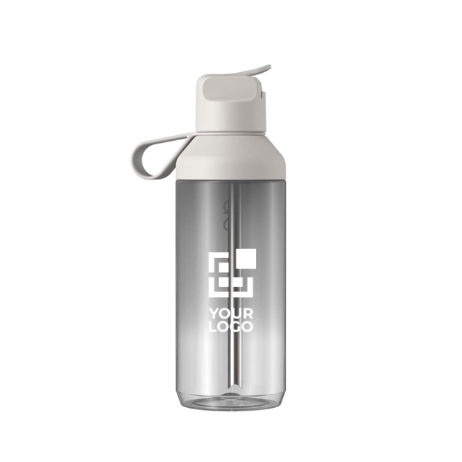 Garrafa transparente com palhinha e tampa rebatível 710ml Ocean Bottle