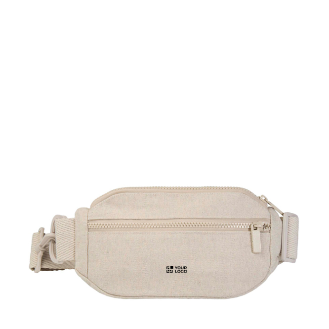 Bolsa tiracolo de material reciclado com amplo bolso principal