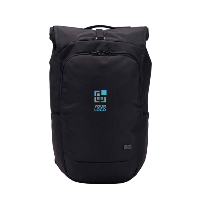 Mochila para portátil de poliéster expansível com fecho enrolável 17''