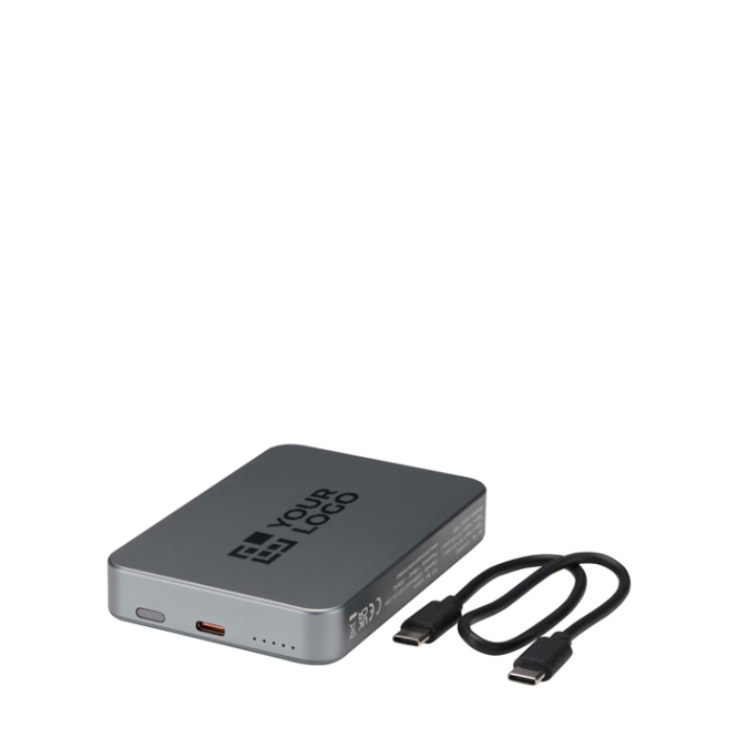 Carregador portátil magnético em alumínio reciclado 10.000 mAh