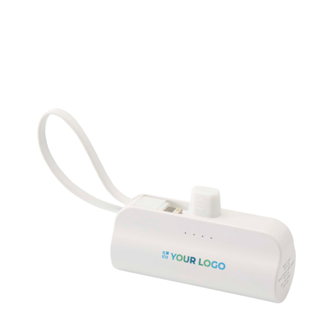 Powerbank 2 em 1 de plástico reciclado com suporte dobrável