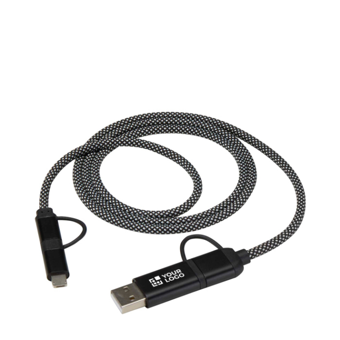 Cabo magnético 5 em 1 até 100cm com carregamento rápido 65W