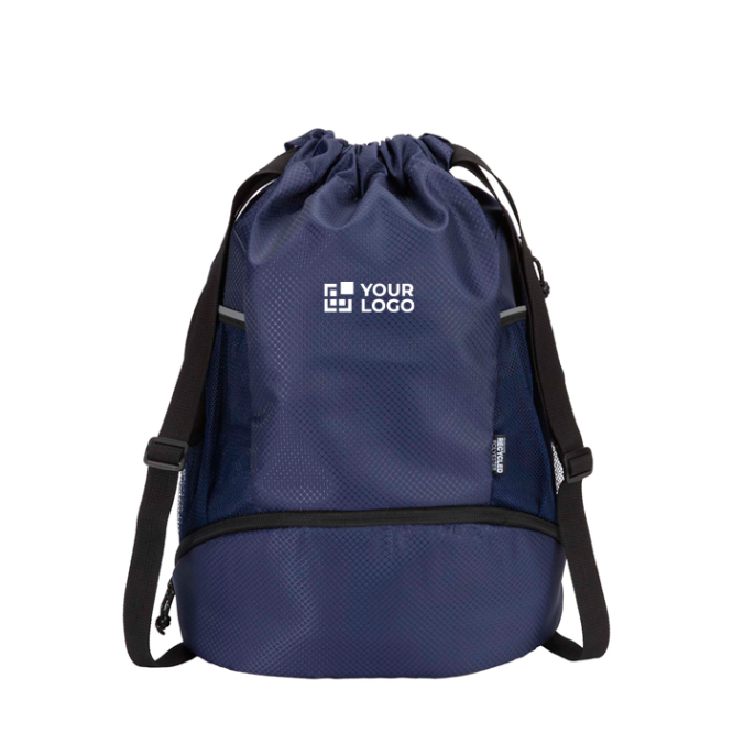 Saco desportivo tecido reciclado impermeável e bolso para calçado 18 L