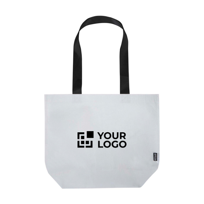 Saco tote plástico reciclado laminado duplo impermeável 18 L 150 g/m2