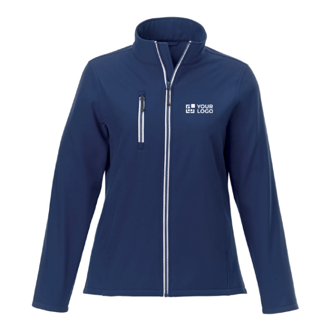 Casaco de senhora personalizável com logotipo cor azul