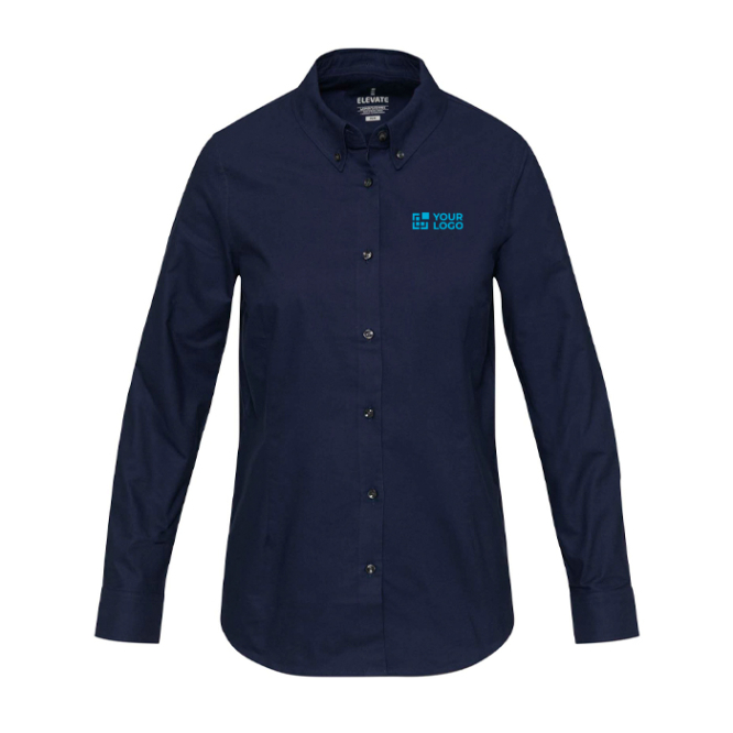 Camisa Oxford manga comprida, corte reto para mulher Elevate