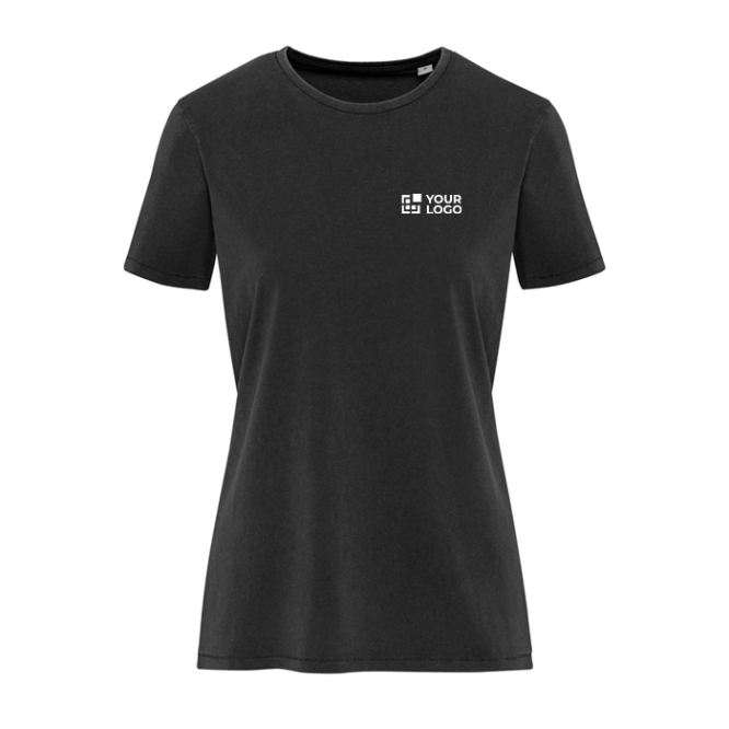 T-shirt senhora manga curta em algodão fiado em anel 160 g/m2 Elevate