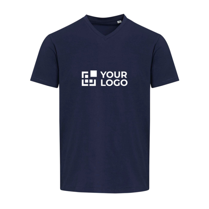 T-shirt manga curta e  gola em V de algodão orgânico 200 g/m2 Elevate
