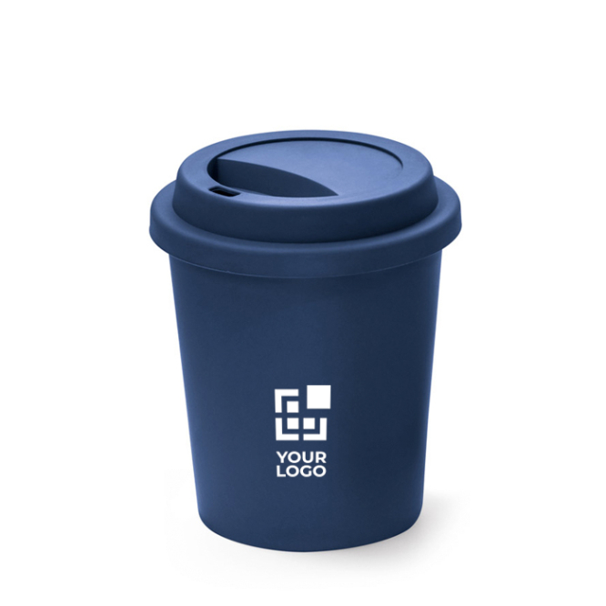 Copo de viagem em plástico de parede simples, adequado para micro-ondas 350 ml