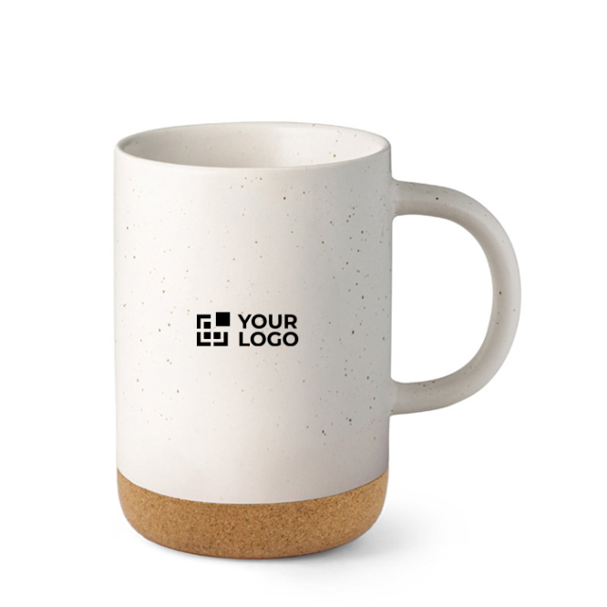 Chávena de cerâmica com base de cortiça amovível e design mate 320ml