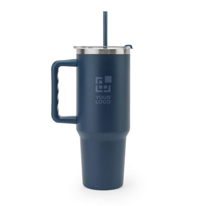 Copo de viagem grande em aço reciclado com acabamento mate 1,3L