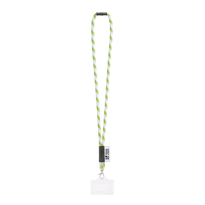 Lanyard tubular fabricado na Europa com mosquetão padrão