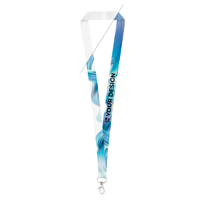 Lanyard de RPET fabricado na UE com mosquetão de gatilho