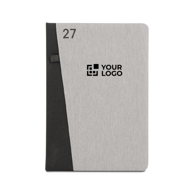 Agenda B5 reciclada de duas cores para empresas