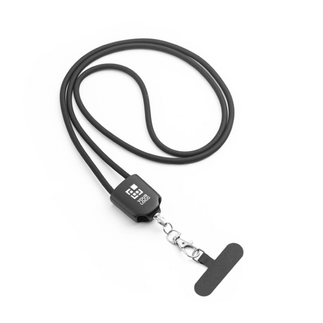 Cabo lanyard com suporte para telemóvel e carregamento ultrarrápido 60W