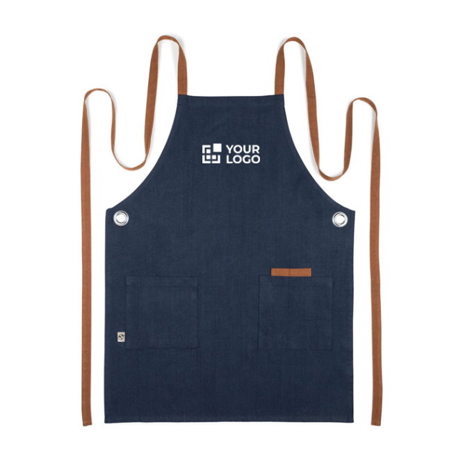 Avental eco com 3 bolsos multifunções e alças cruzadas 220 g/m²