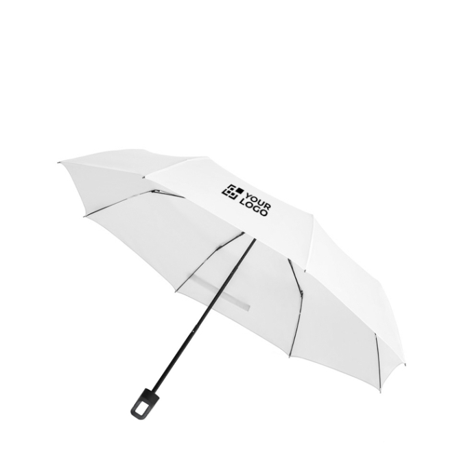 Guarda-chuva dobrável com mecanismo manual e mosquetão no cabo Ø98