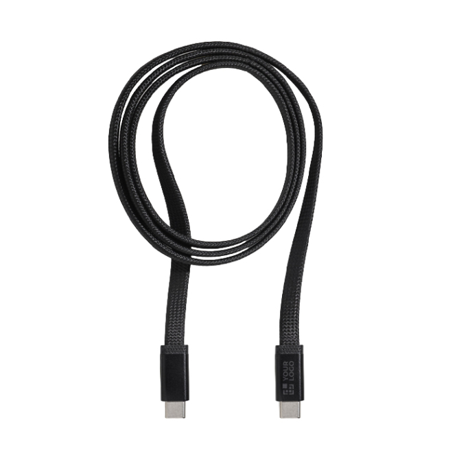 Cabo USB-C plano de 1 m ideal para carregamento rápido de 60 W