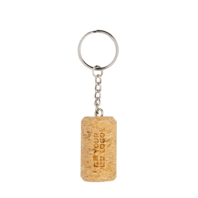 Porta-chaves em cortiça natural ideal para personalizar