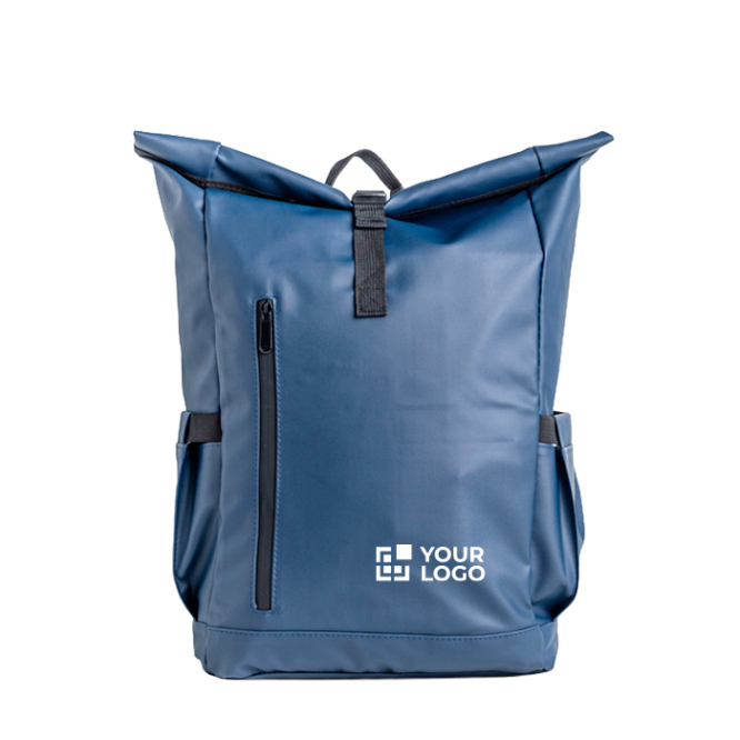 Mochila enrolável com revestimento em PU e bolso para portátil 15,6''