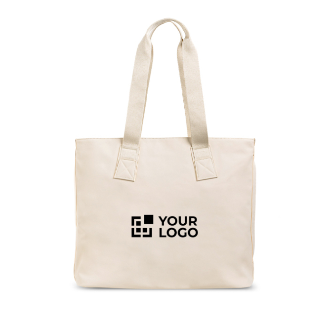 Saco de pele sintético com bolsos ocultos e manga para trolley 15,6