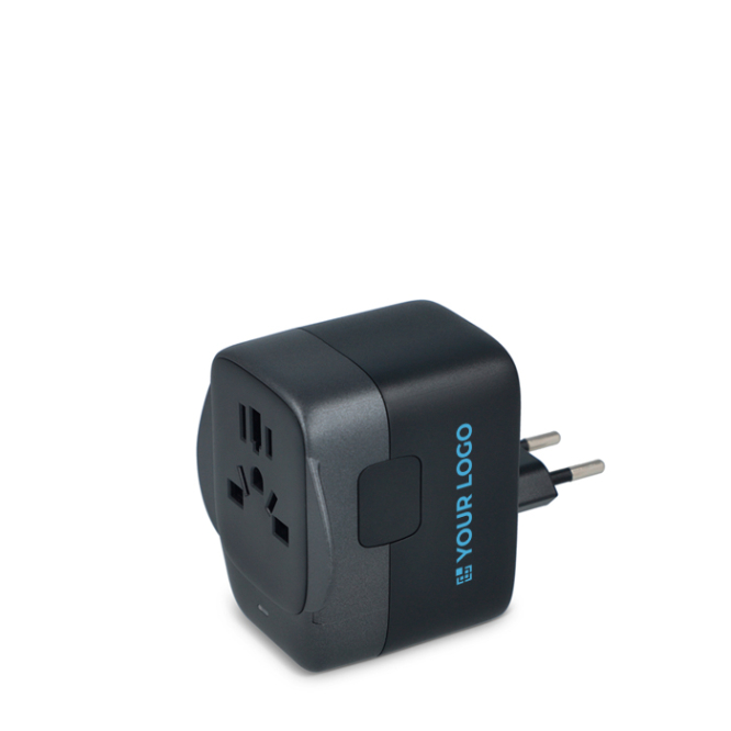 Adaptador para viagens compacto, funciona em mais de 150 países