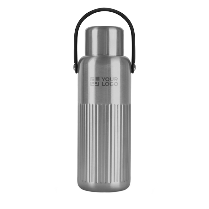 Termos de aço inoxidável reciclado com tampa que serve de copo 1 L