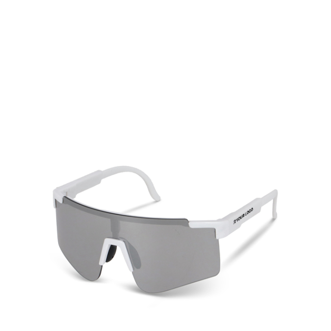 Óculos desportivos de alto rendimento coloridos com lentes prateadas